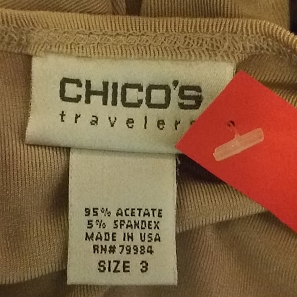 NWT CHICO'S TRAVELERS TAN BEADED TANK 3 - Picture 6 of 6